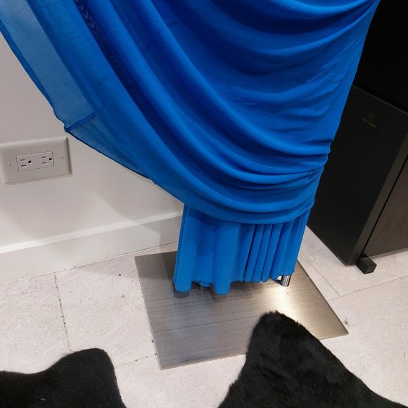 💥KILLER DRESS💥 Vintage Royal Blue Bandage Cut Out Mermaid Gown - Picture 13 of 15